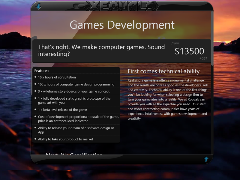 Xequals Game Development