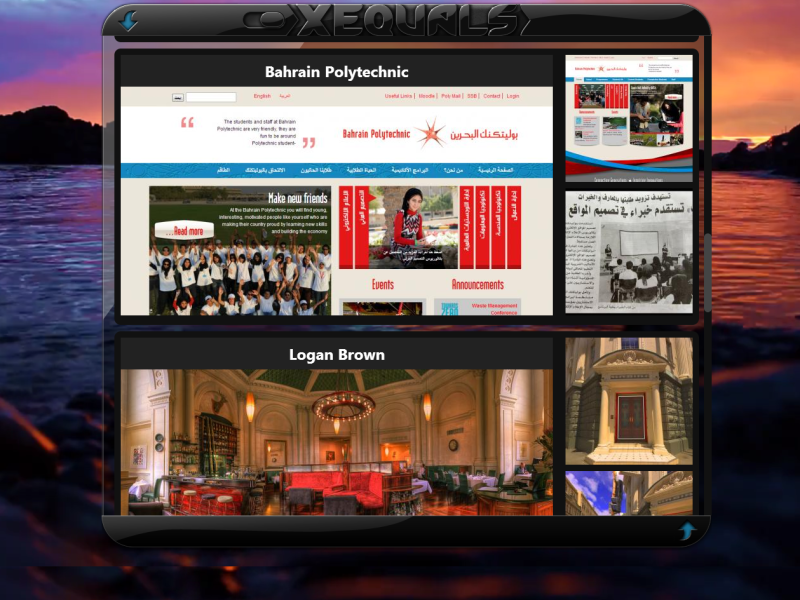 Xequals Portfolio page