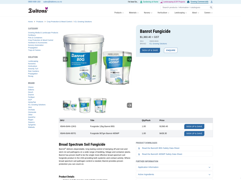 Daltons Commercial Product Example