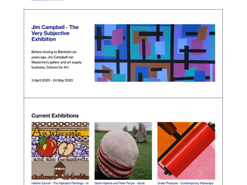 Screenshot of Aratoi website home page