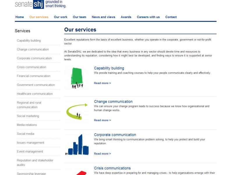 Senate SHJ, proudly built in Drupal by Web Industries