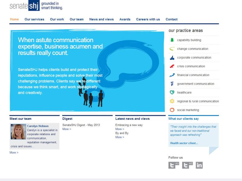 Senate SHJ, proudly built in Drupal by Web Industries