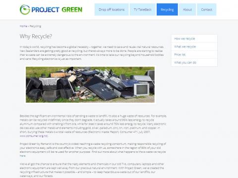 Project Green, Drupal 7 website proudly built by Web Industries