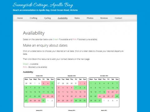 Availability calendar